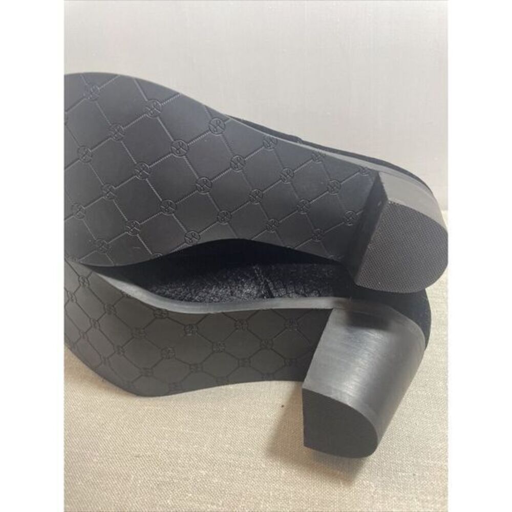 Lindsey Phillips Tara boots 9 1/2 Black Suede Faux Snake Print NEW - Picture 8 of 10